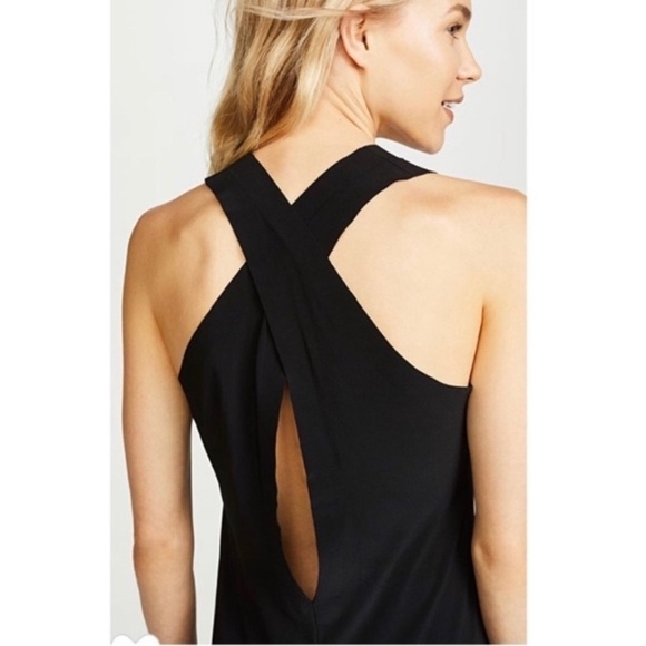 Norma Kamali Cross back Cropped Jumpsuit in Black size M - Picture 3 of 16